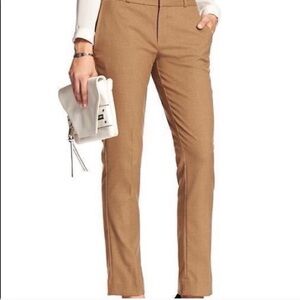 NWT Banana Republic Reegan Camel Mid Rise Pants Size 00 Petite